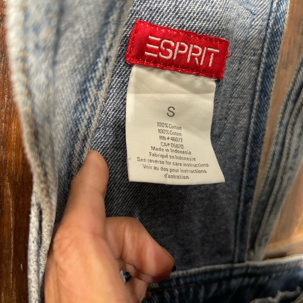 Vintage Esprit Hand-Painted Denim Overalls | 90s Graffiti Art Jeans | Size S - Picture 6 of 8